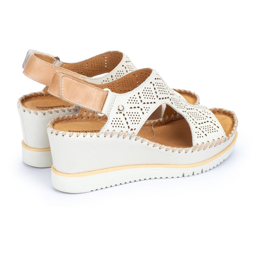 Women's Pikolinos AGUADULCE Wedge Sandals White | NZ Z32Q809